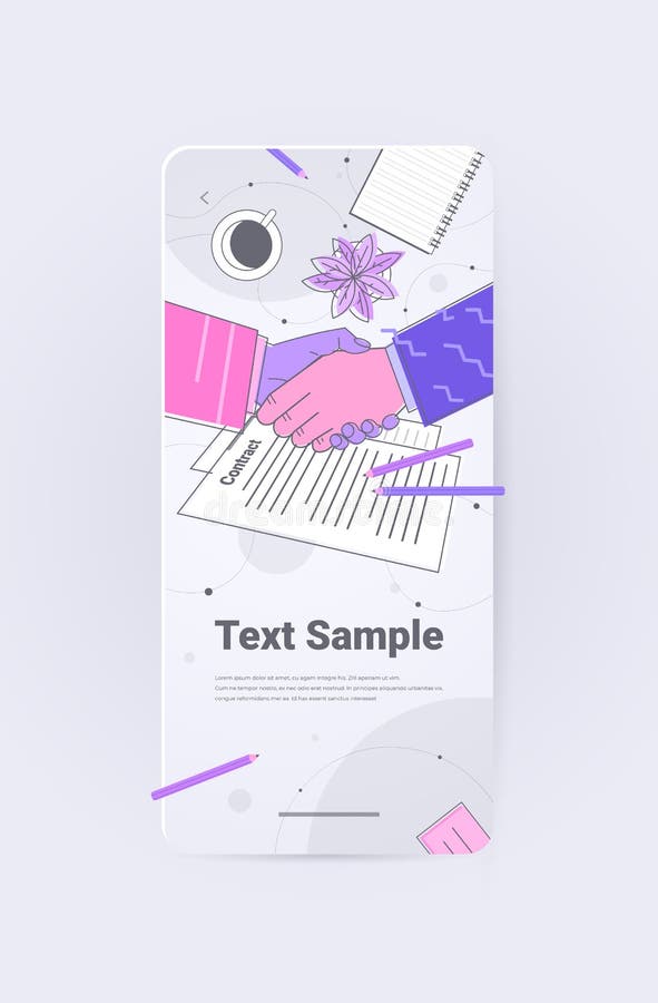 Imprenditori stringono la mano ai partner commerciali stringono la mano sul concetto di contratto di lavoro di gruppo royalty illustrazione gratis