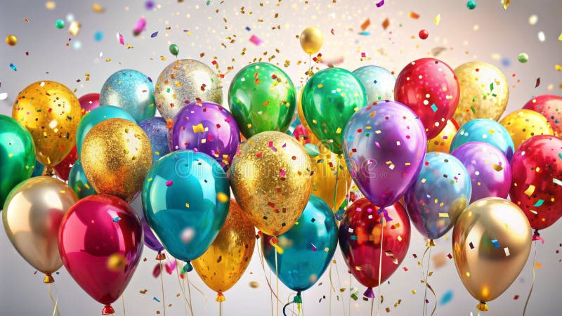 Impresionantes globos de petróleo sumergiendo una celebración de color y espuma stock de ilustración