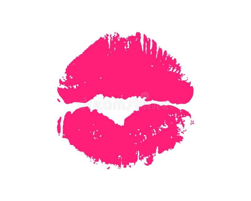Impresión aislada labios rosados del encanto libre illustration Impresión aislada labios rosados del encanto libre illustration