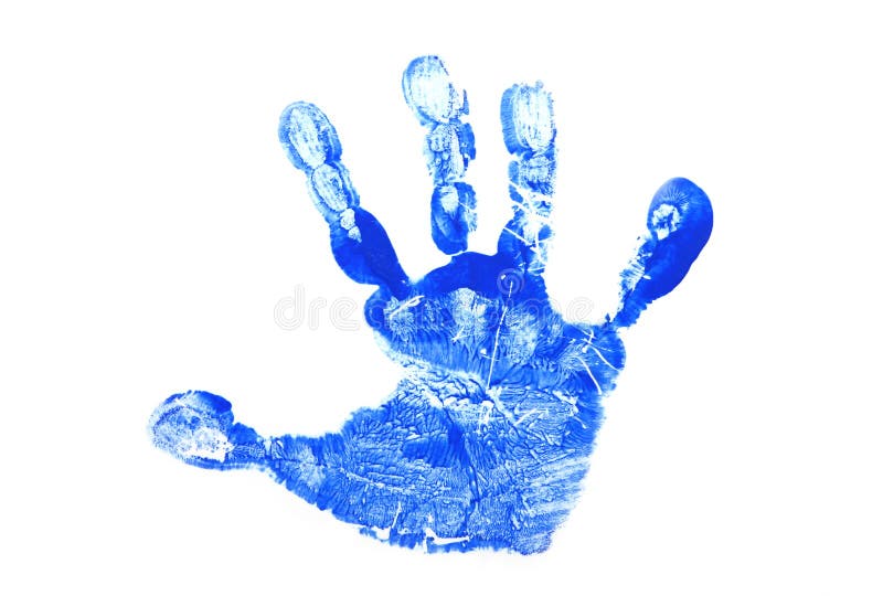 Impresión de la mano del niño imagenes de archivo Impresión de la mano del niño imagenes de archivo