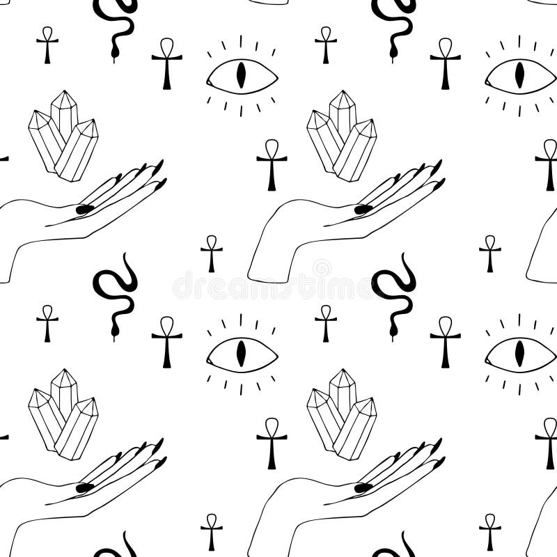 Boho Doodle Mãos Místicas. ícones Esotéricos Desenhados à Mão, Logotipo  Feminino Simples, Com Cobra Solar Lua. Ilustração Vetorial Ilustração do  Vetor - Ilustração de toque, rabisco: 193983076
