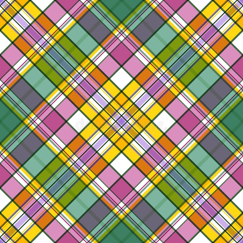 Verificação de padrão de tecido de fundo tartan sem costura com uma textura  têxtil vetorial xadrez em cores claras e pastel