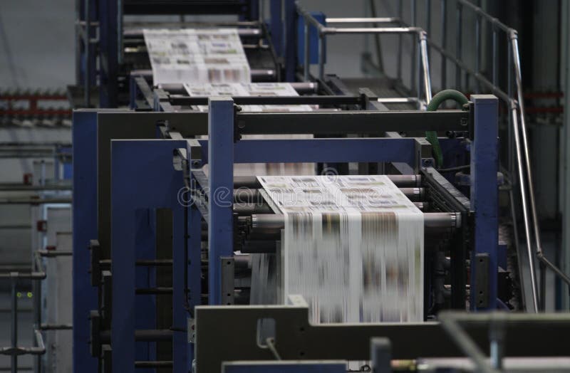 Newspapers printing in Majorca, Spain. Newspapers printing in Majorca, Spain