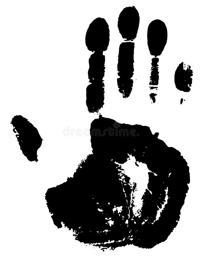 Impression d'une paume. illustration libre de droits Impression d'une paume. illustration libre de droits
