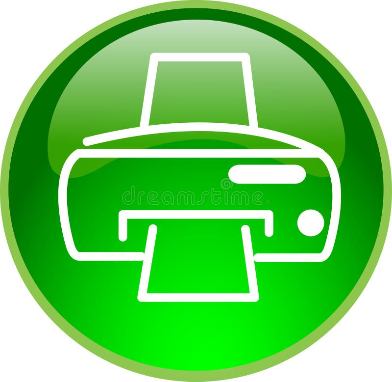 impression de vert de bouton illustration libre de droits impression de vert de bouton illustration libre de droits