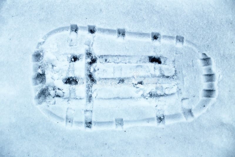 Snow shoe tracks stock image. Image of activities, snowshoe 12644657