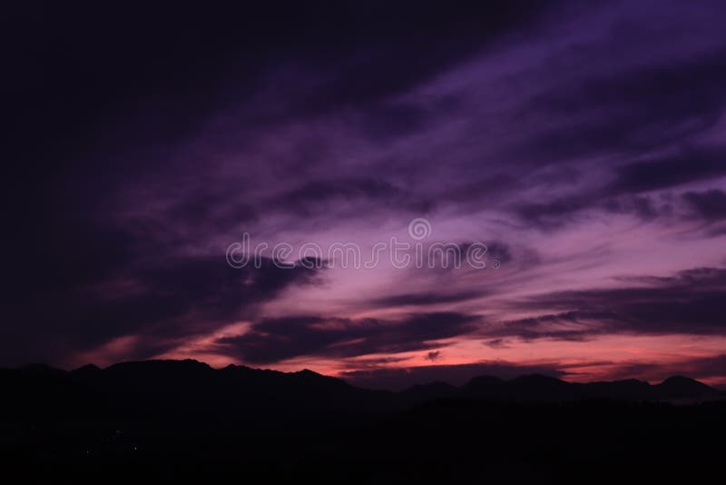 Impressive Sunrise Behind the Mountains in Spain 1 Stock Photo - Image ...