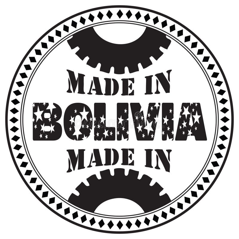 Impressão do feito em Bolívia ilustração stock