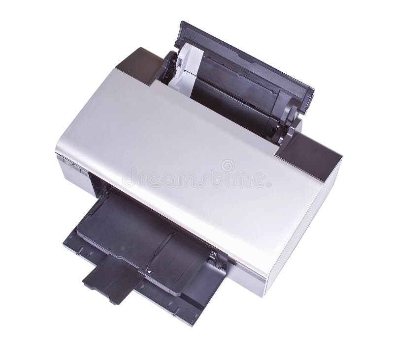 Inkjet printer isolated over white. Inkjet printer isolated over white