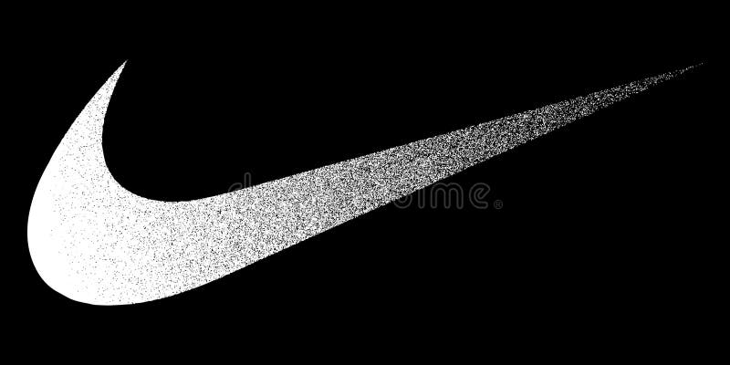 imprimer logo nike sur fond noir blanc image vectorielle 367904440