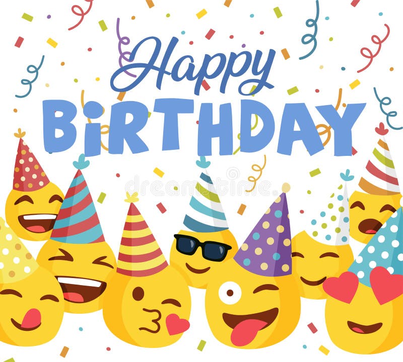 Download Emoji Birthday Stock Illustrations - 1,486 Emoji Birthday ...