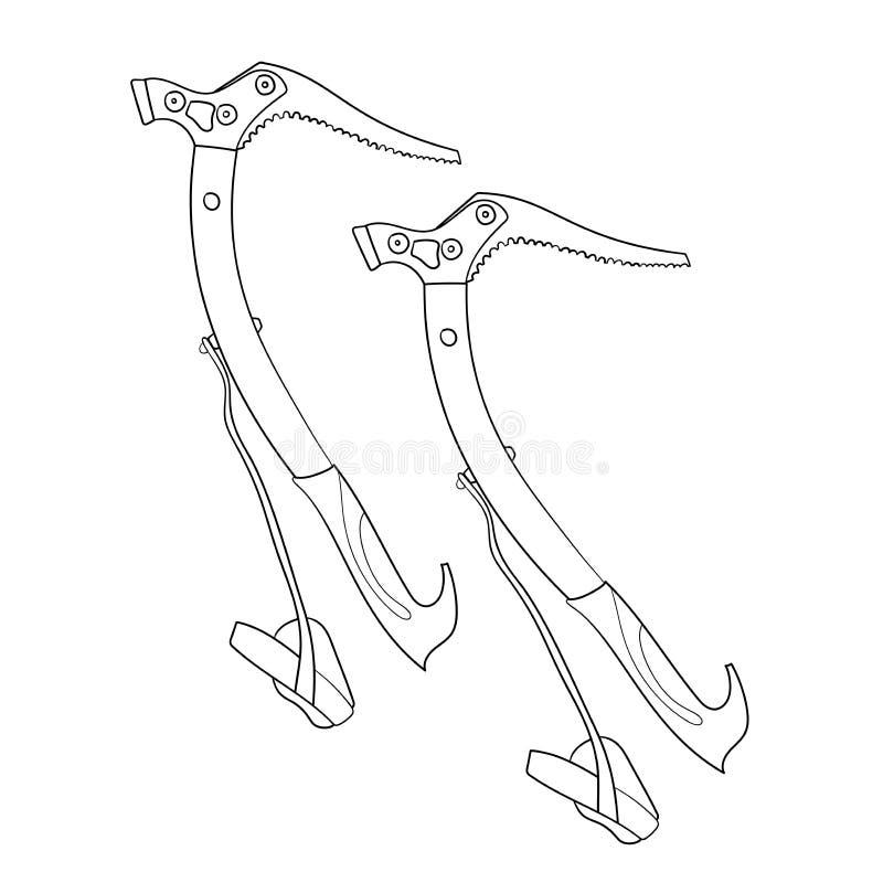 Ice Axe. Vector Illustration Stock Vector Illustration of altitude