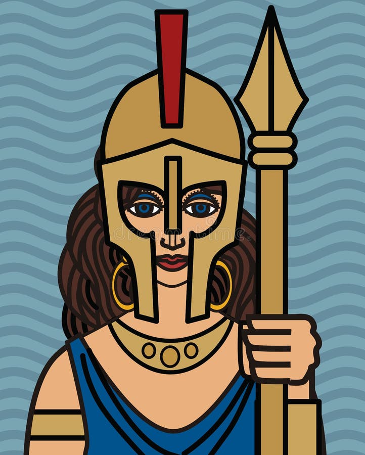 Athena the Goddess of Wisdom Stock Vector - Illustration of athena,  guardian: 104931590