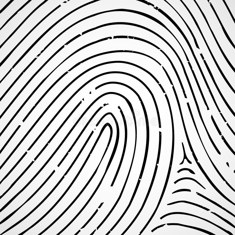 Imprint a human finger stock illustration