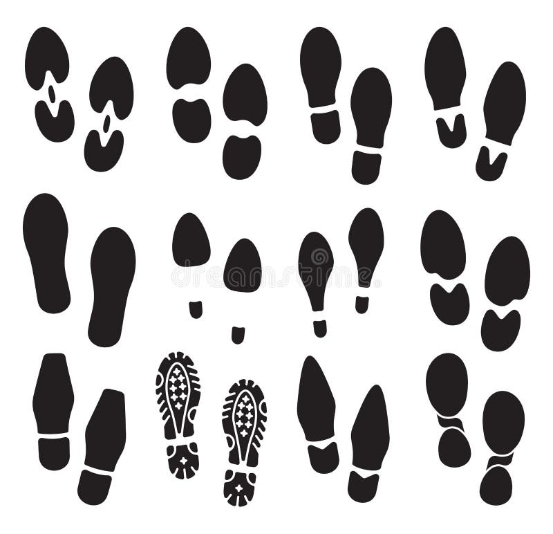 Illustrazione vettoriale di l'impronta di suole di scarpe.