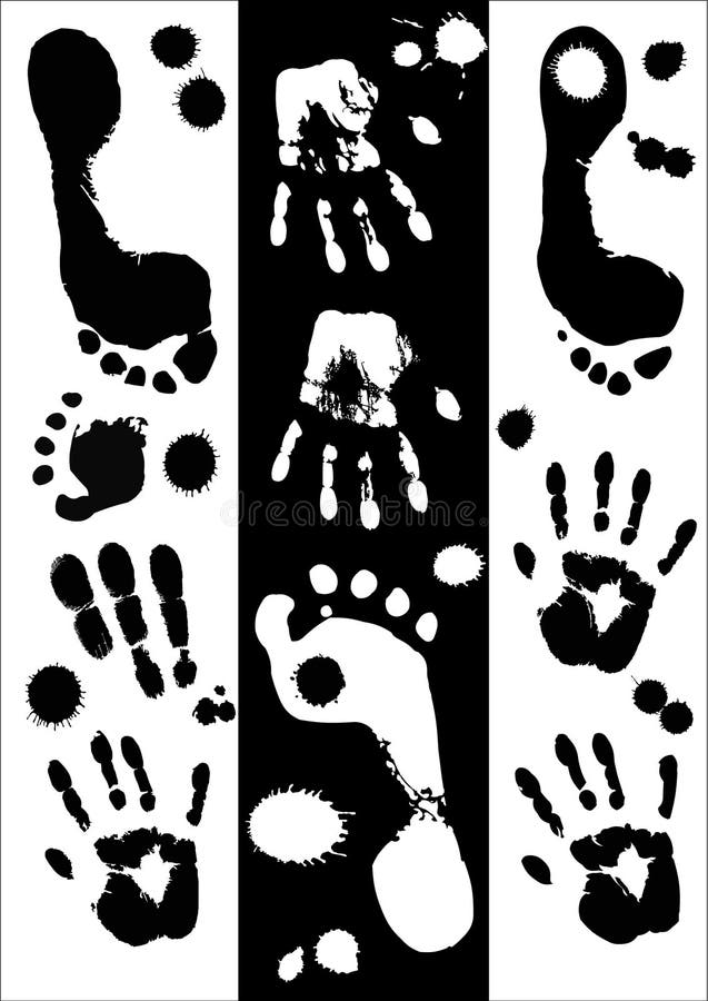 Imprints of hands and foots