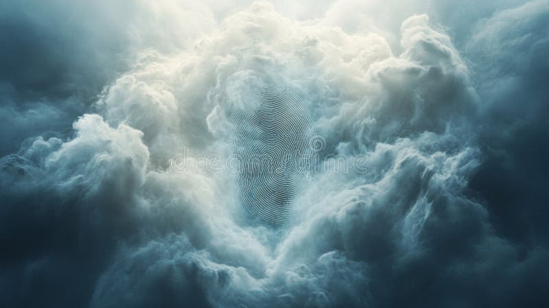 Impronta digitale di Stormy cloud. Ai Generato