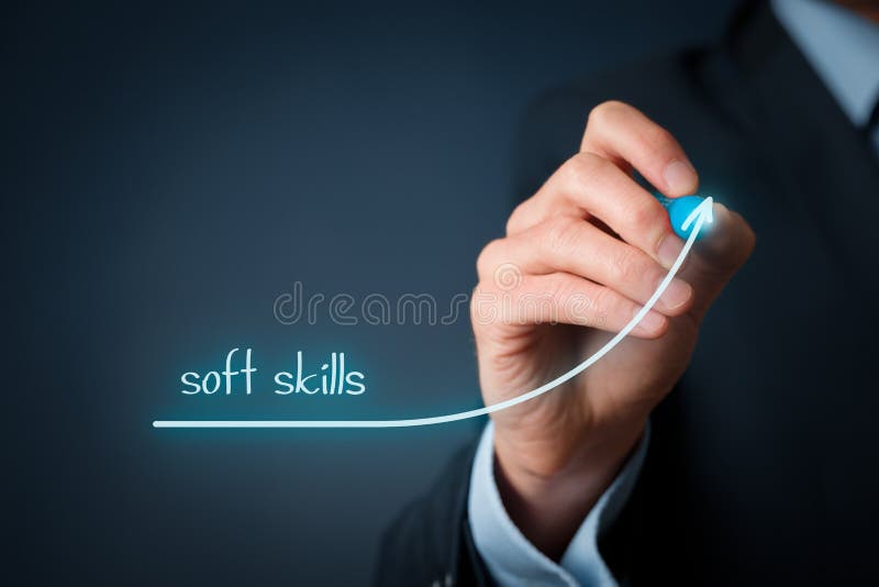 Manager (businessman) plan improve his soft skills. Soft skills training and improvement concept. Manager (businessman) plan improve his soft skills. Soft skills training and improvement concept.