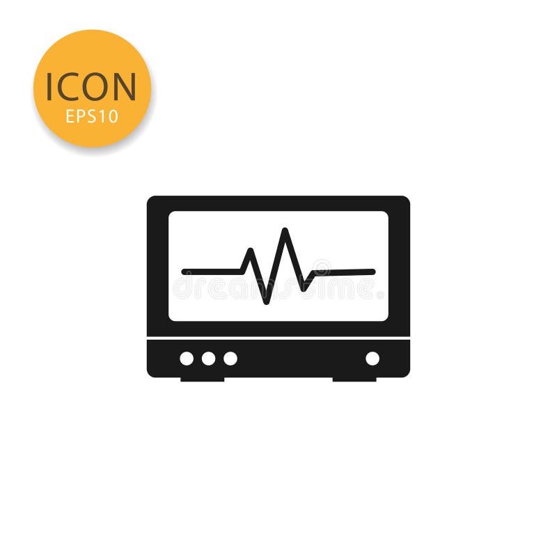 Impuls controlepictogram geïsoleerde vlakke stijl royalty-vrije illustratie Impuls controlepictogram geïsoleerde vlakke stijl royalty-vrije illustratie