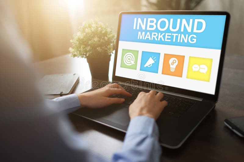 Inbound marketing. Content management and advertising strategy concept. stock photography Inbound marketing. Content management and advertising strategy concept. stock photography