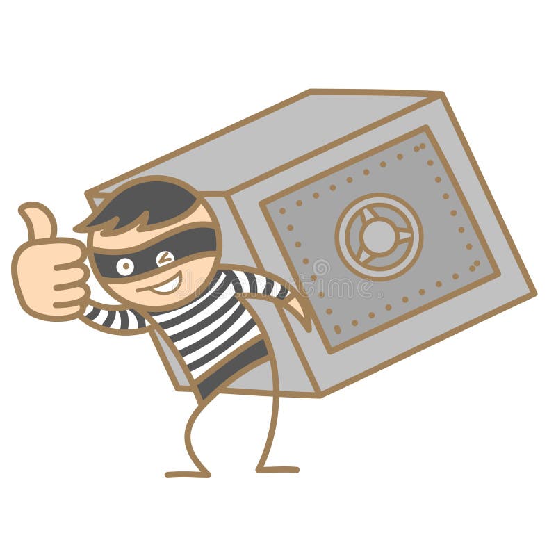 inbreker dragende spaarpot vector illustratie inbreker dragende spaarpot vector illustratie
