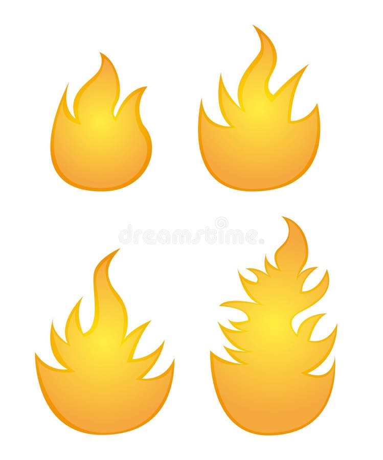 Fogo Do Amarelo Alaranjado E Do Vermelho Ilustração do Vetor - Ilustração  de chama, emblantes: 203700407