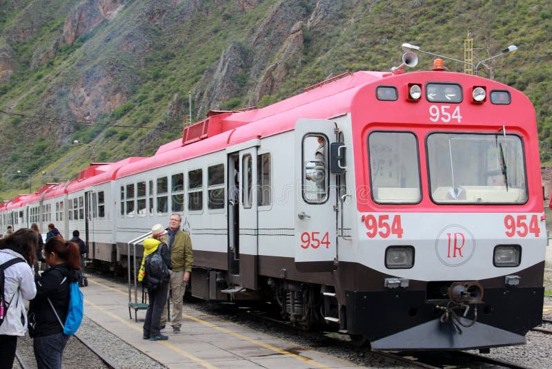 Inca Rail is a local railroad company providing service from Cusco to Machu Picchu with scenic views and meals royalty free stock photography