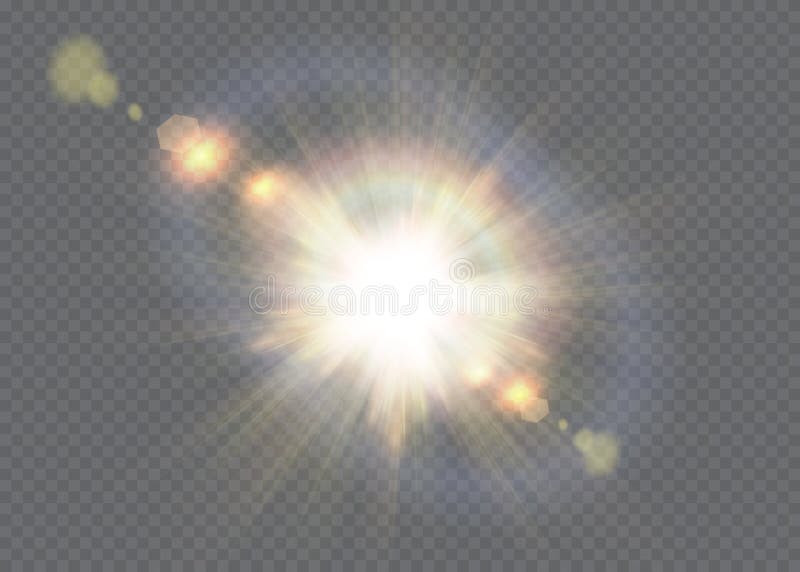 A incandescência branca clara explode em um fundo transparente Vector a ilustração do efeito claro da decoração com raio ilustração do vetor A incandescência branca clara explode em um fundo transparente Vector a ilustração do efeito claro da decoração com raio ilustração do vetor