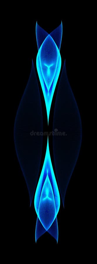 A incandescência de néon abstrai o elemento decorativo isolado no preto ilustração royalty free A incandescência de néon abstrai o elemento decorativo isolado no preto ilustração royalty free