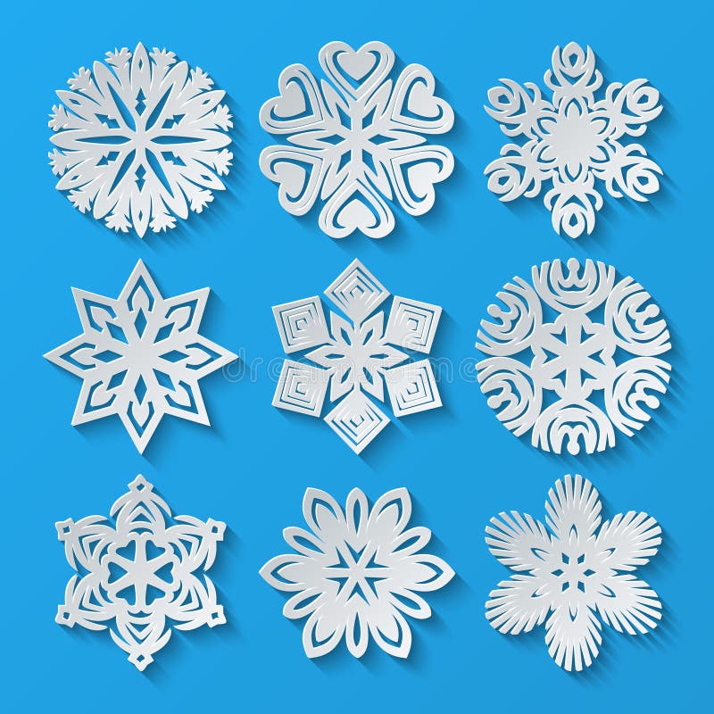 Incarti i fiocchi di neve Insieme 4 illustrazione di stock Incarti i fiocchi di neve Insieme 4 illustrazione di stock