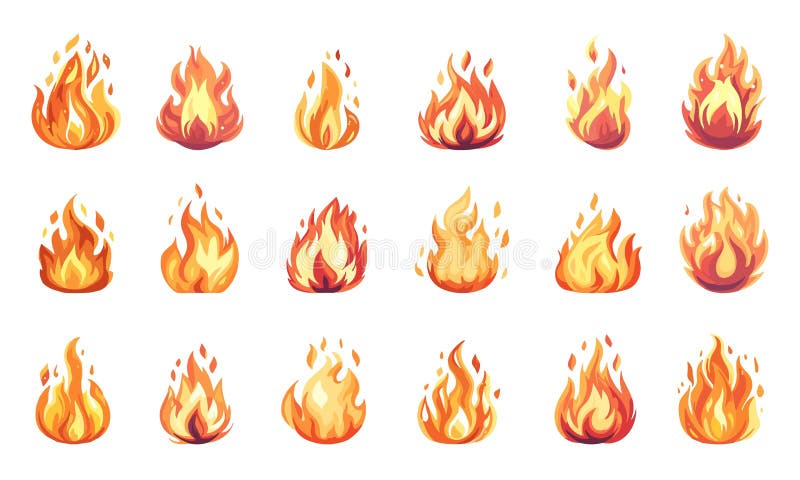 Incendiaria. fiamme rosse e arancioni. fuoco bruciato fuoco fuoco fuoco fuoco fuoco fuoco fuoco fuoco fuoco fuoco fuoco fuoco ross illustrazione vettoriale