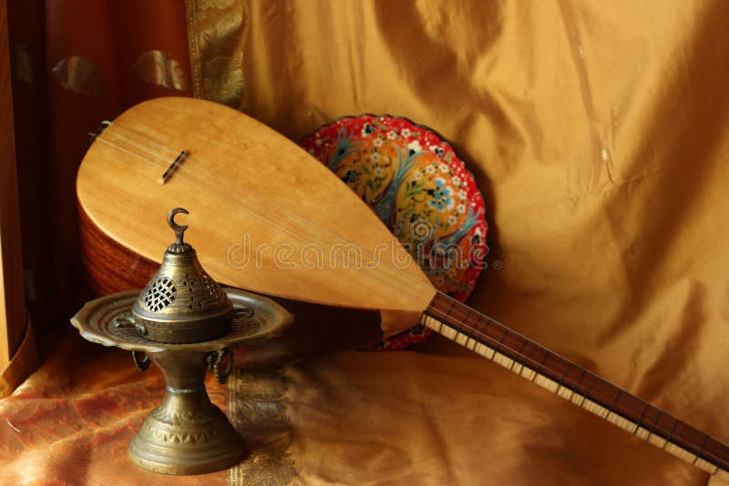 Baglama Saz, Incense Burner in the Ottoman Muslim Style and a