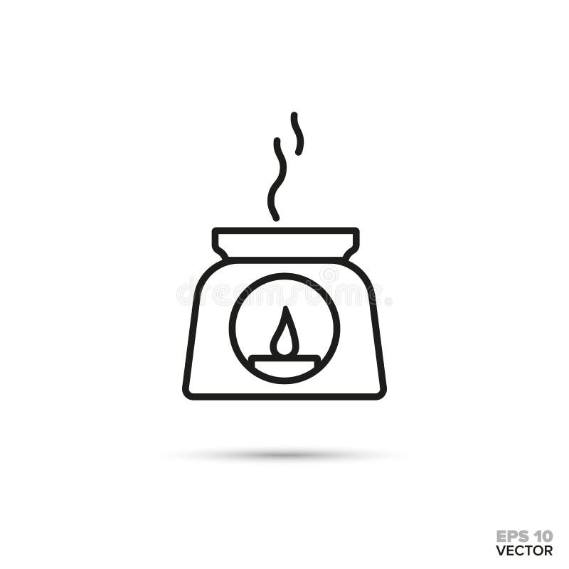 Incense Burner Icon in Trendy Design Style. Incense Burner Icon Isolated on White Background