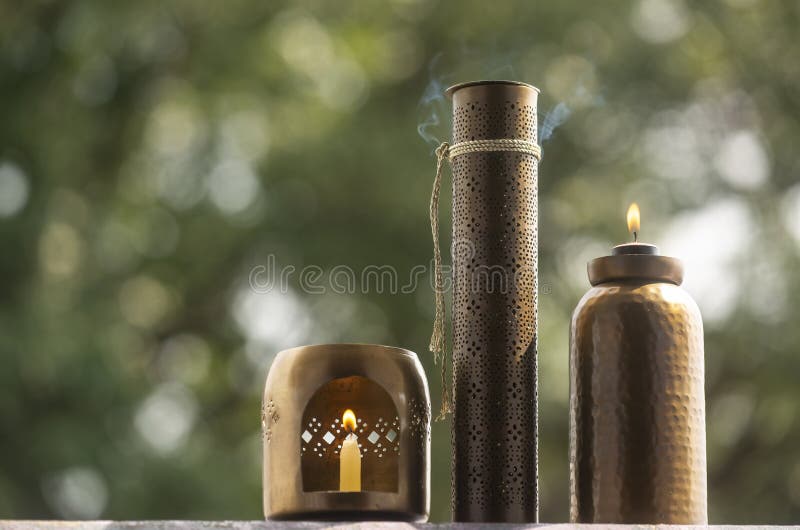 Incense and candles stock photo. Image of candle, fire 199320008