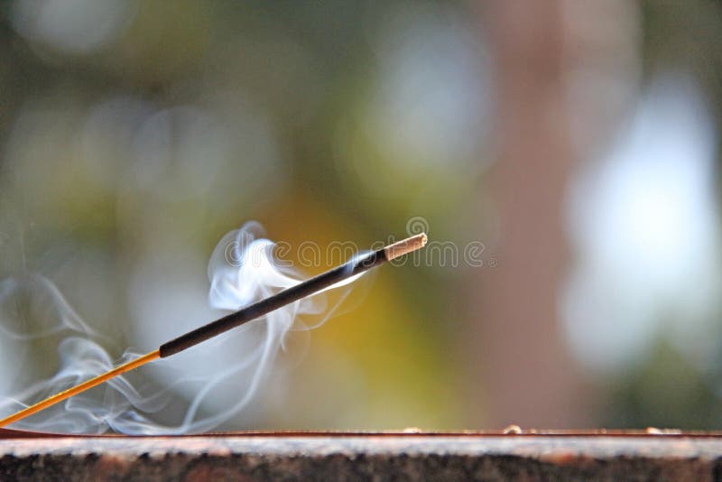 Incense Stick and Smoke from Incense Burning. Beautiful Smoke. B Stock Photo Image of concept