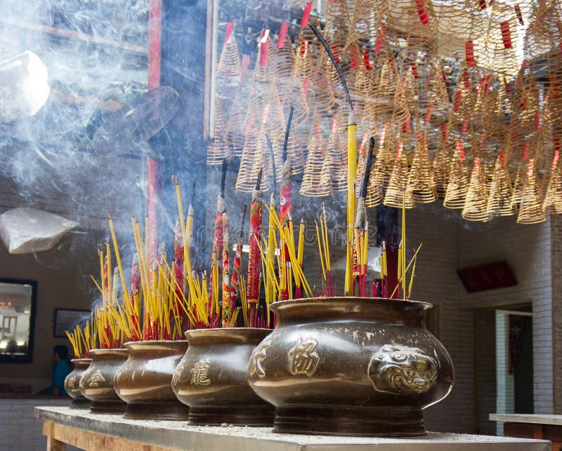 Incense sticks in a Buddhist Temple in Vietnam