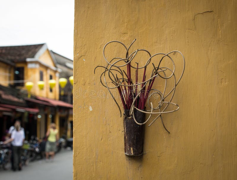 Incense Sticks at Old House in Hoi an, Vietnam Stock Photo Image of