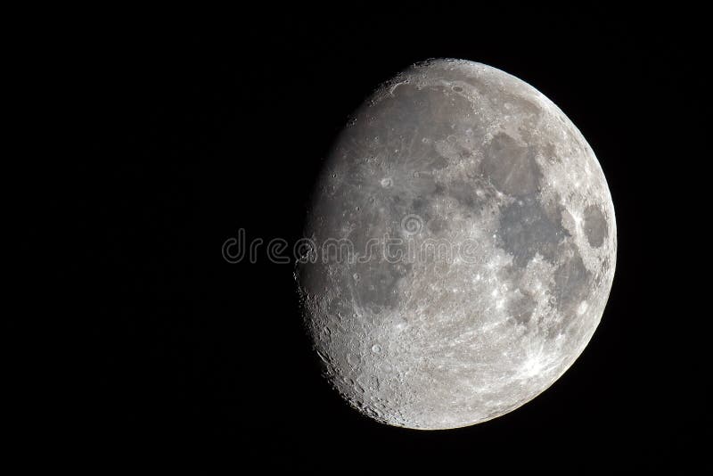 Inceratura della luna Gibbous immagine stock libera da diritti Inceratura della luna Gibbous immagine stock libera da diritti