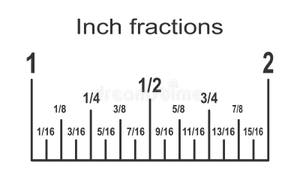 Parts Of Ruler Inch Divided Into Fractions Converted To 48 OFF