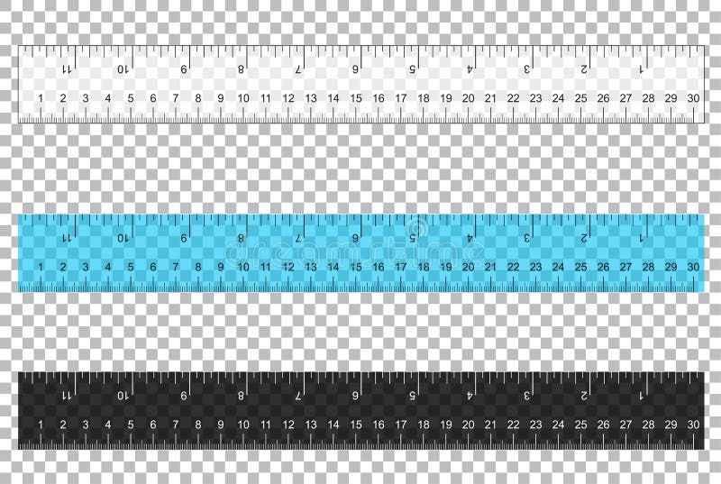 Inch- en metrische linialen voor linialen Schaal voor een heerser in duim en centimeters Centimeters en inches met maatstreepjes