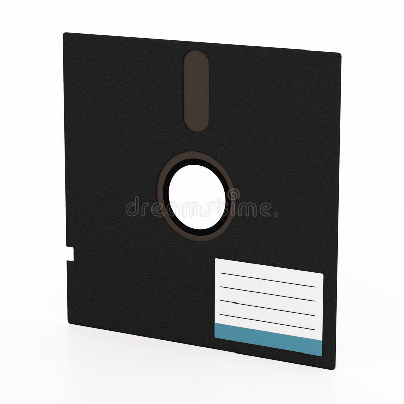 5 25 inch floppy disk on white background. 3D illustration vector illustration
