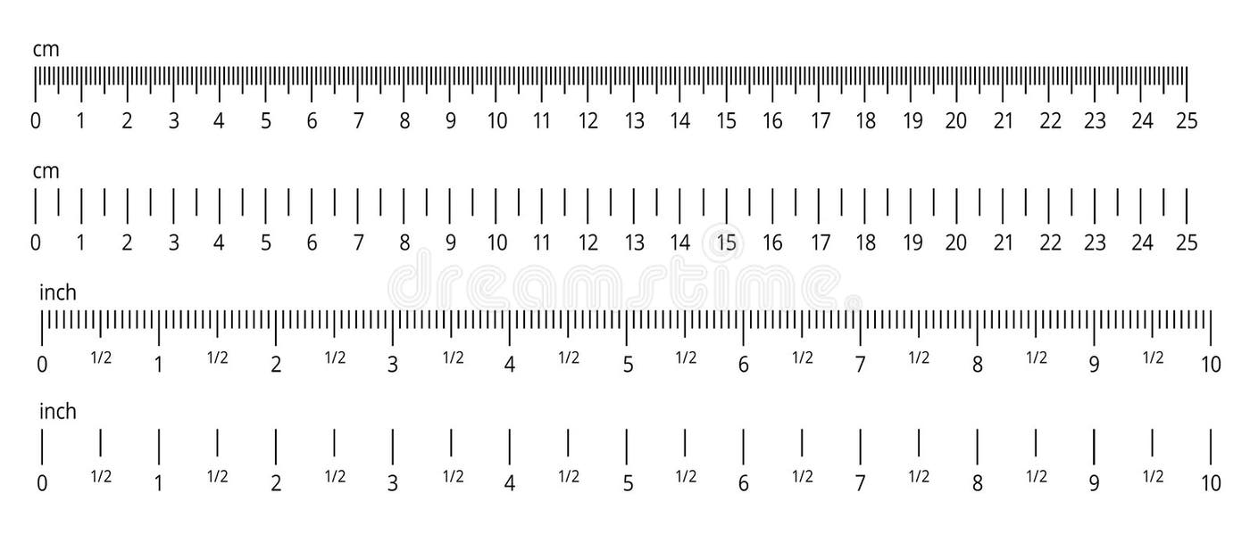 Centimeter Inch Ruler Stock Illustrations 8305 Centimeter Inch Ruler