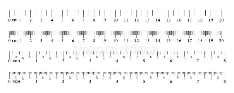 Drawing ruler wide range of sizes vintage Vector Image