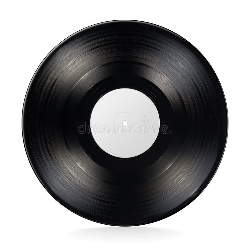 12-inch vinyl LP record isolated on white background royalty free stock photography