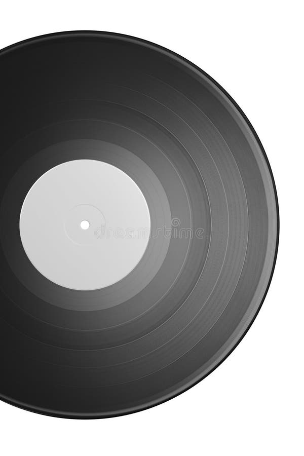 12-inch vinyl LP record isolated on white royalty free stock image