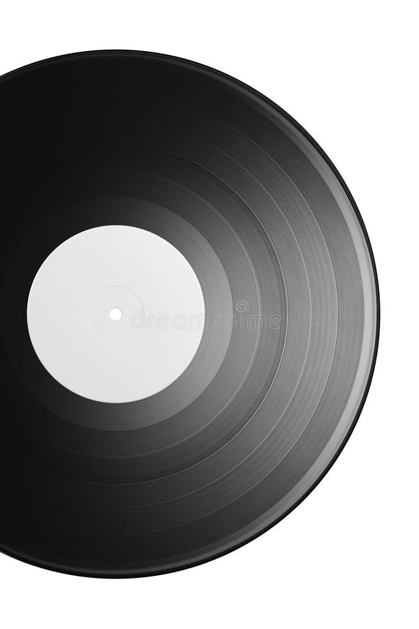 12-inch vinyl LP record isolated on white royalty free stock photography
