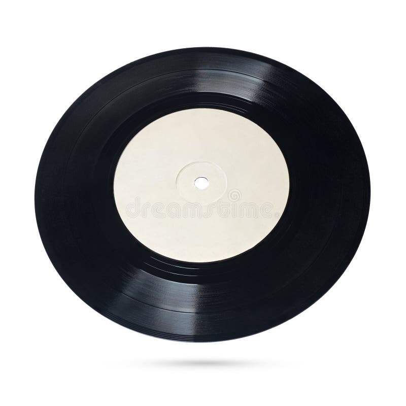 7-inch vinyl record isolated on white royalty free stock photos