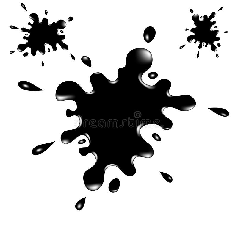 Vector image or illustration of ink splash on white. Vector image or illustration of ink splash on white