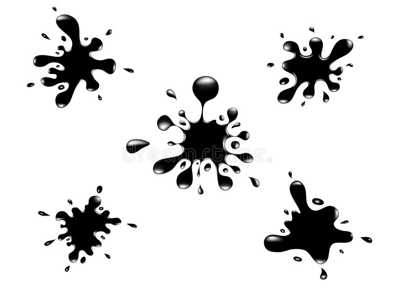 Vector image or illustration of ink splash on white. Vector image or illustration of ink splash on white