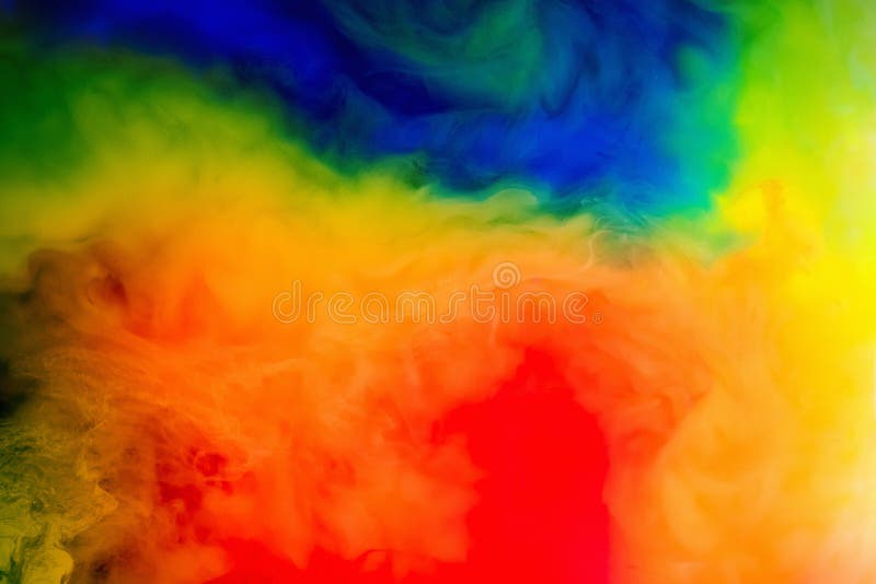 Inchiostro in acqua Spruzzata di pittura rossa, blu, gialla e verde sottragga la priorità bassa fotografia stock libera da diritti Inchiostro in acqua Spruzzata di pittura rossa, blu, gialla e verde sottragga la priorità bassa fotografia stock libera da diritti